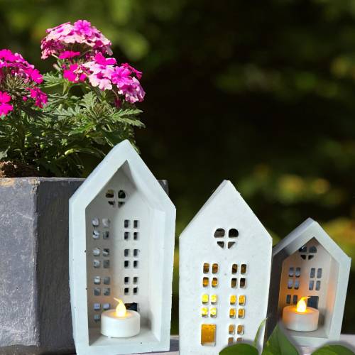 Lichthäuser aus Beton und Keramikpulver – Stimmungsvolle Dekoration für ein gemütliches Zuhause