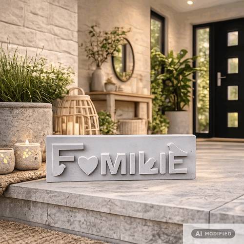 Betonschild Familie AI Modiefied